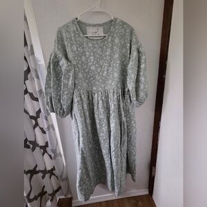 notPERFECTLINEN Sage Green Montemarte Dress XS